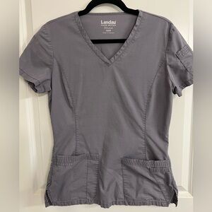 XS Landau Steel Grey Scrub Top